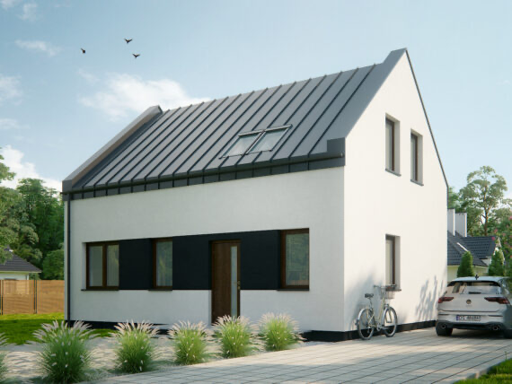 Dom 2+3 - nowoczesny projekt z poddaszem użytkowym